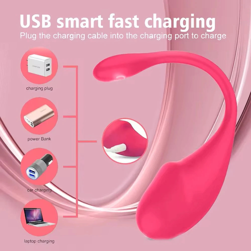 APP Controlled Vaginal Vibrators G Spot 9 Speed Anal Vibrating Egg Massager Wearable Stimulator Adult Sex Toys for Women Couples