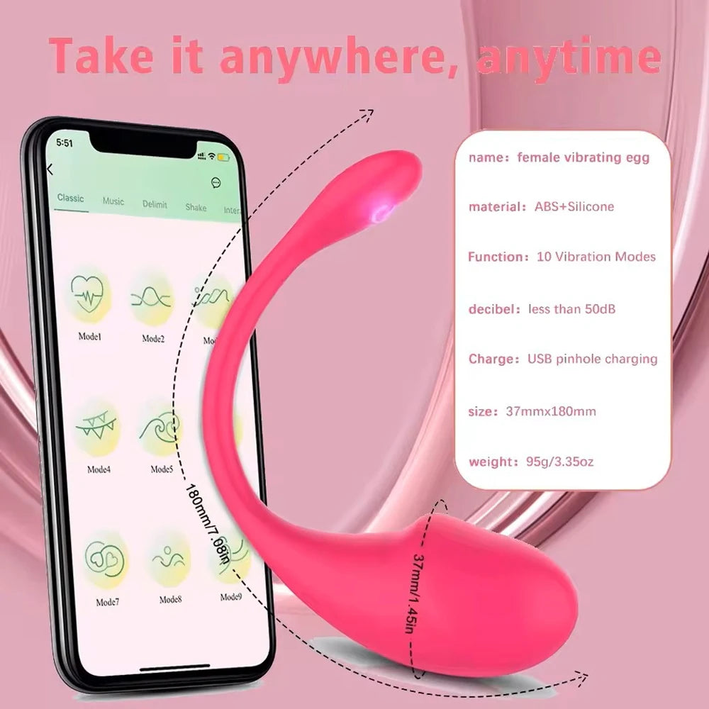 APP Controlled Vaginal Vibrators G Spot 9 Speed Anal Vibrating Egg Massager Wearable Stimulator Adult Sex Toys for Women Couples