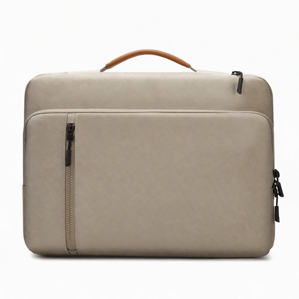 15.6 Inch Polyester Laptop Sleeve Beige