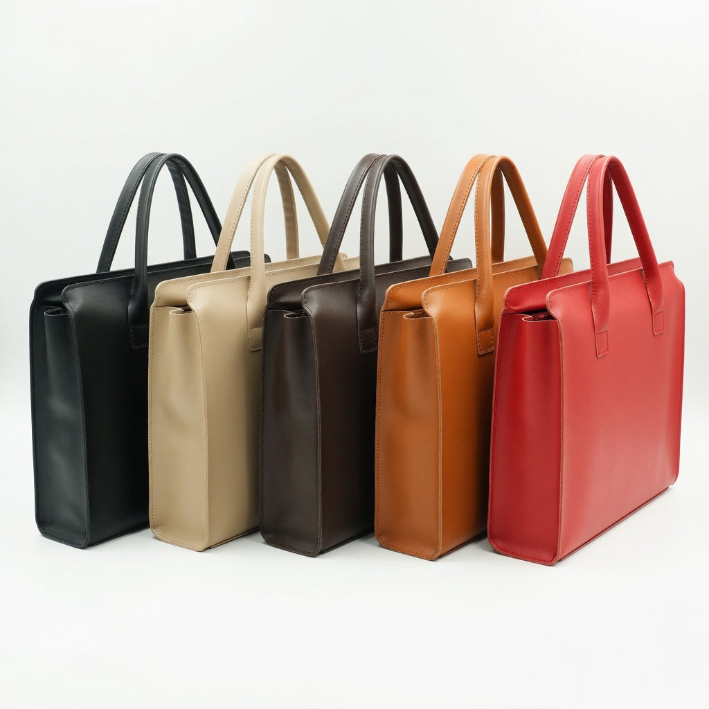 15.6 Inch PU Leather Laptop Bag for Women
