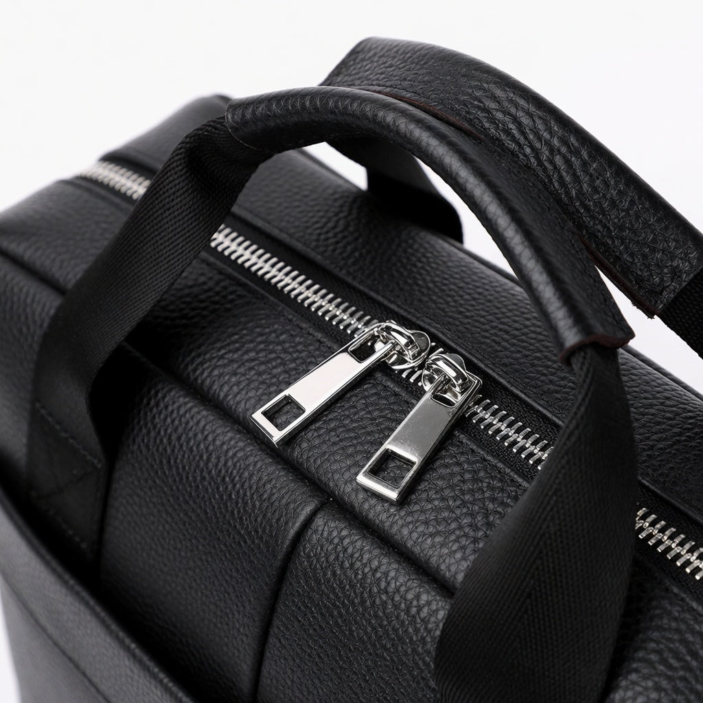 Premium Genuine Leather Laptop Bag for Men - 15.6 Inch