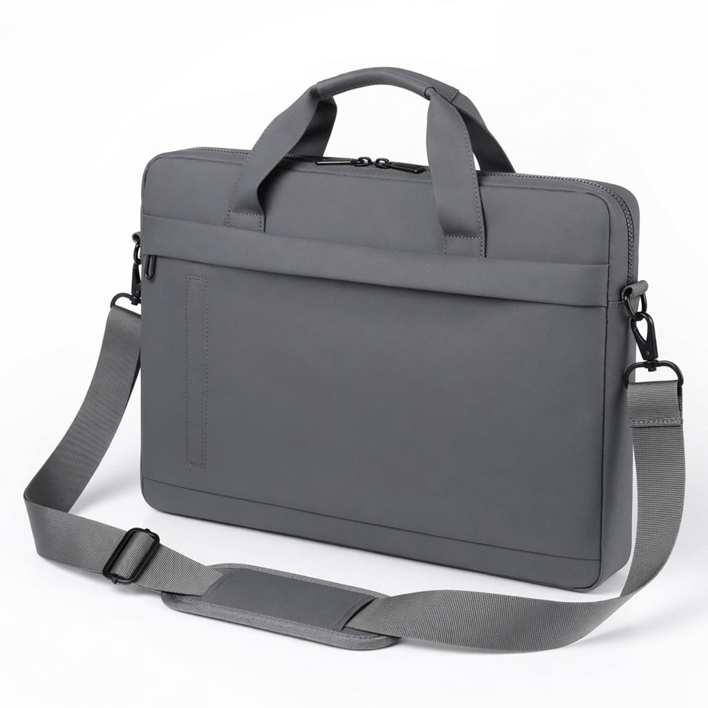 15.6 Inch Waterproof Laptop Briefcase for Men Deep Grey